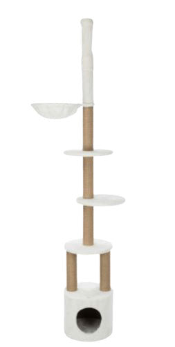 Arbre à chat Aurelio du sol au plafond blanc 236-250 cm