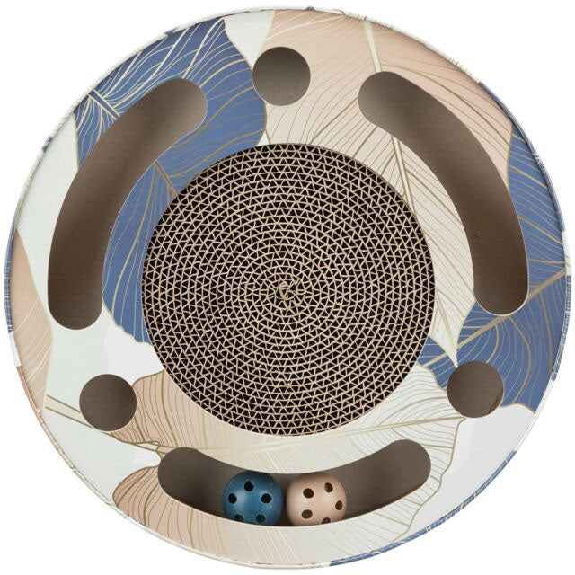 Griffoir rond en carton avec 2 balles 33 x 5,5 cm