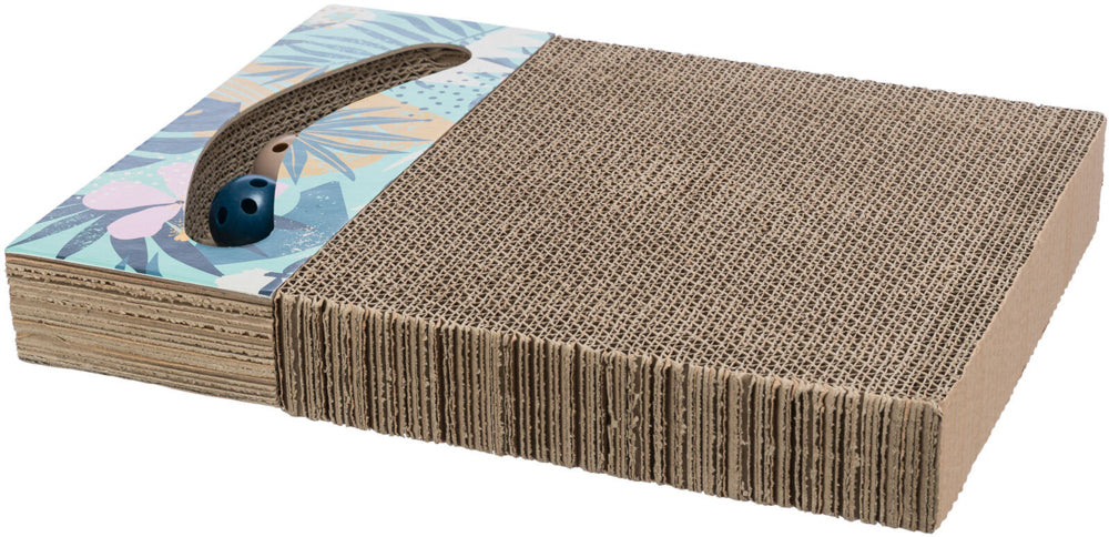 Plaque griffoir en carton avec 2 balles