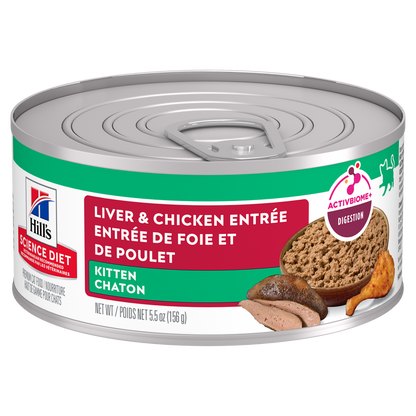 Chaton entrée de foie et poulet - nourriture humide pour chat