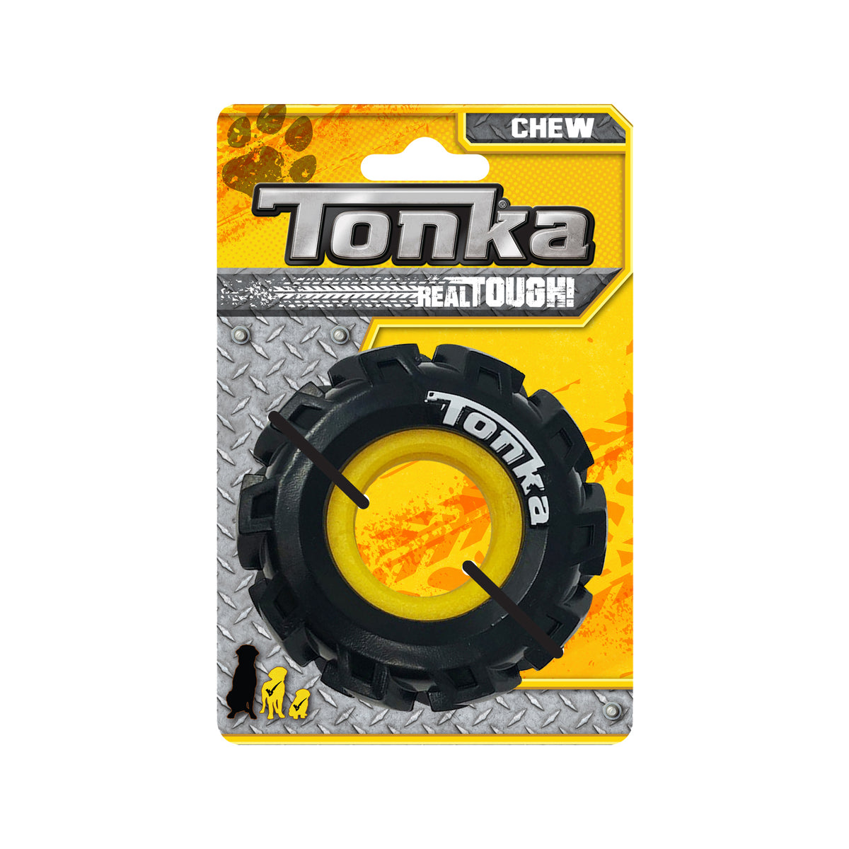 Pneu Seismic Tonka avec ouverture pour gâteries, 8,9 cm