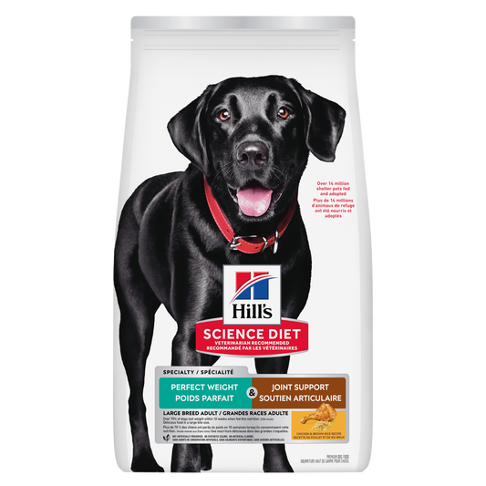 Poids parfait et soutien articulaire adulte grande race poulet - nourriture sèche pour chien 11,34 kg