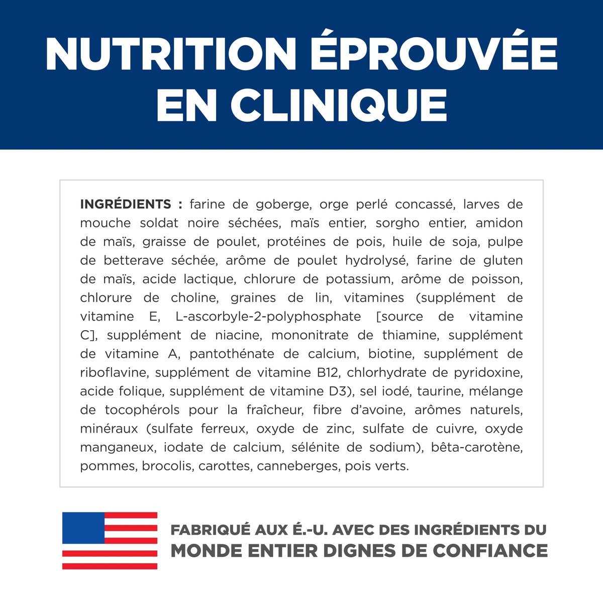 Estomac et peau sensibles adulte goberge durable, orge et farine d'insectes - nourriture sèche pour chien