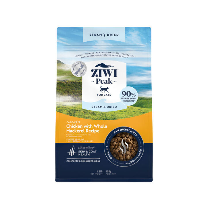 Nourriture cuite à la vapeur et séchée pour chat Steam & Dried