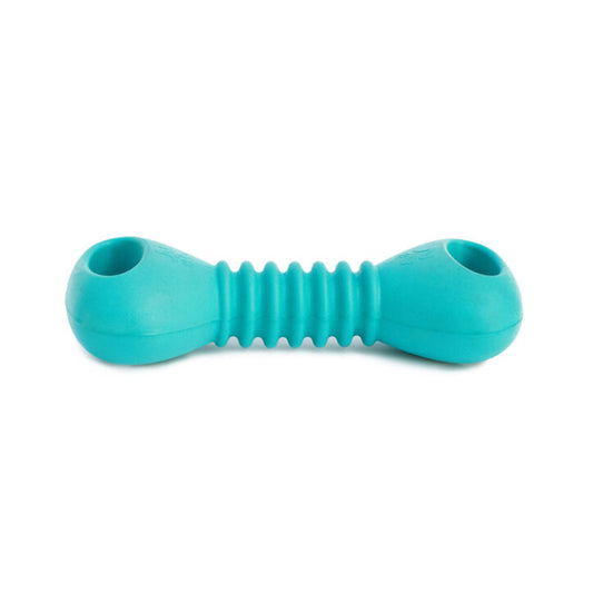 Haltère couinant ZippyTuff Squeakerz turquoise 10 x 4,5 x 2,5 po