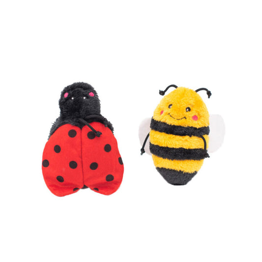 Peluches froissables abeille et coccinelle 6,5 x 3,5 po (paquet de 2)
