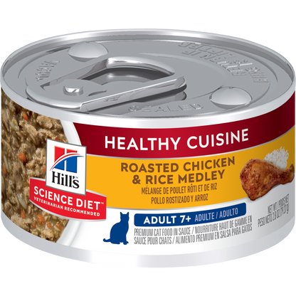 Cuisine santé sénior 7+ mélange de poulet rôti et riz - nourriture humide pour chat 79 g