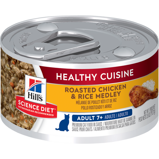 Cuisine santé sénior 7+ mélange de poulet rôti et riz - nourriture humide pour chat 79 g
