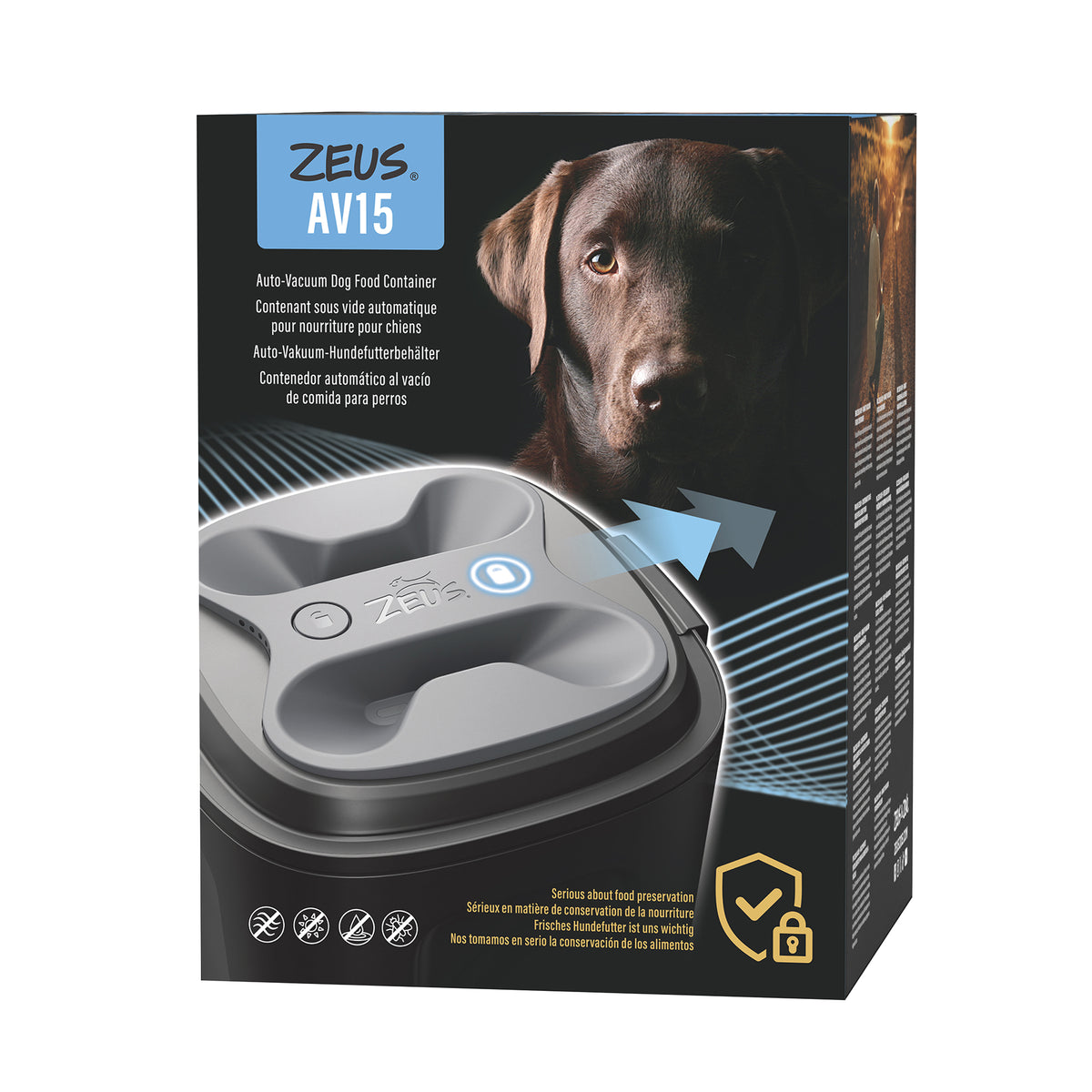 Contenant sous vide AV15 pour nourriture pour chiens 15 L
