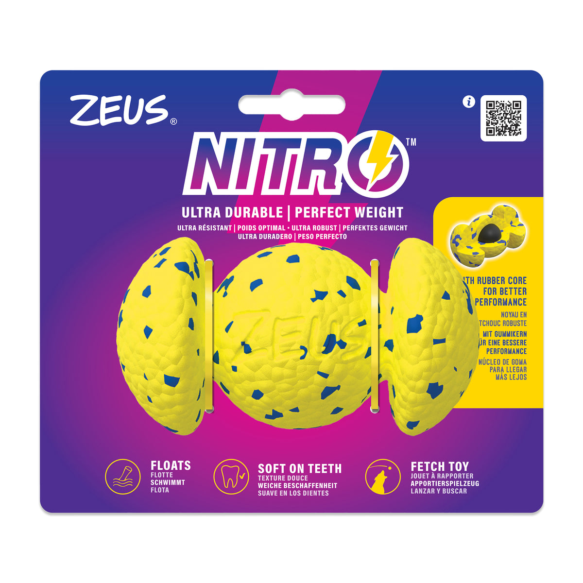Jouet Nitro, balle lestée agrippante, diam. 12,4 cm