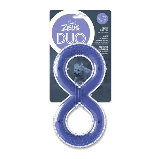 Anneaux en 8 Duo, parfum de bacon, violet, 20 cm