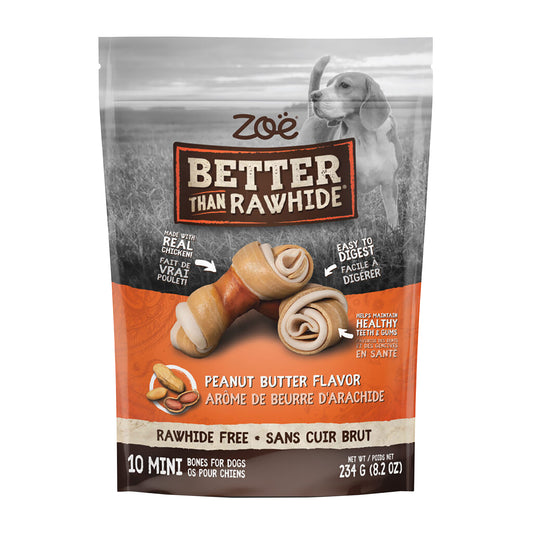 Os mini Better than Rawhide 234 g (paquet de 10)