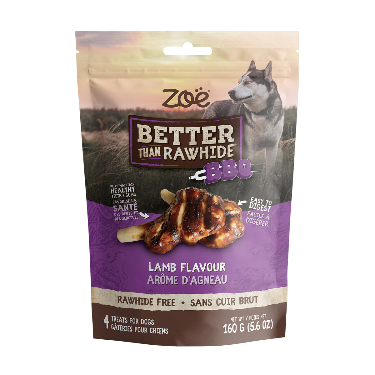 Gâteries Better than Rawhide BBQ (paquet de 4)