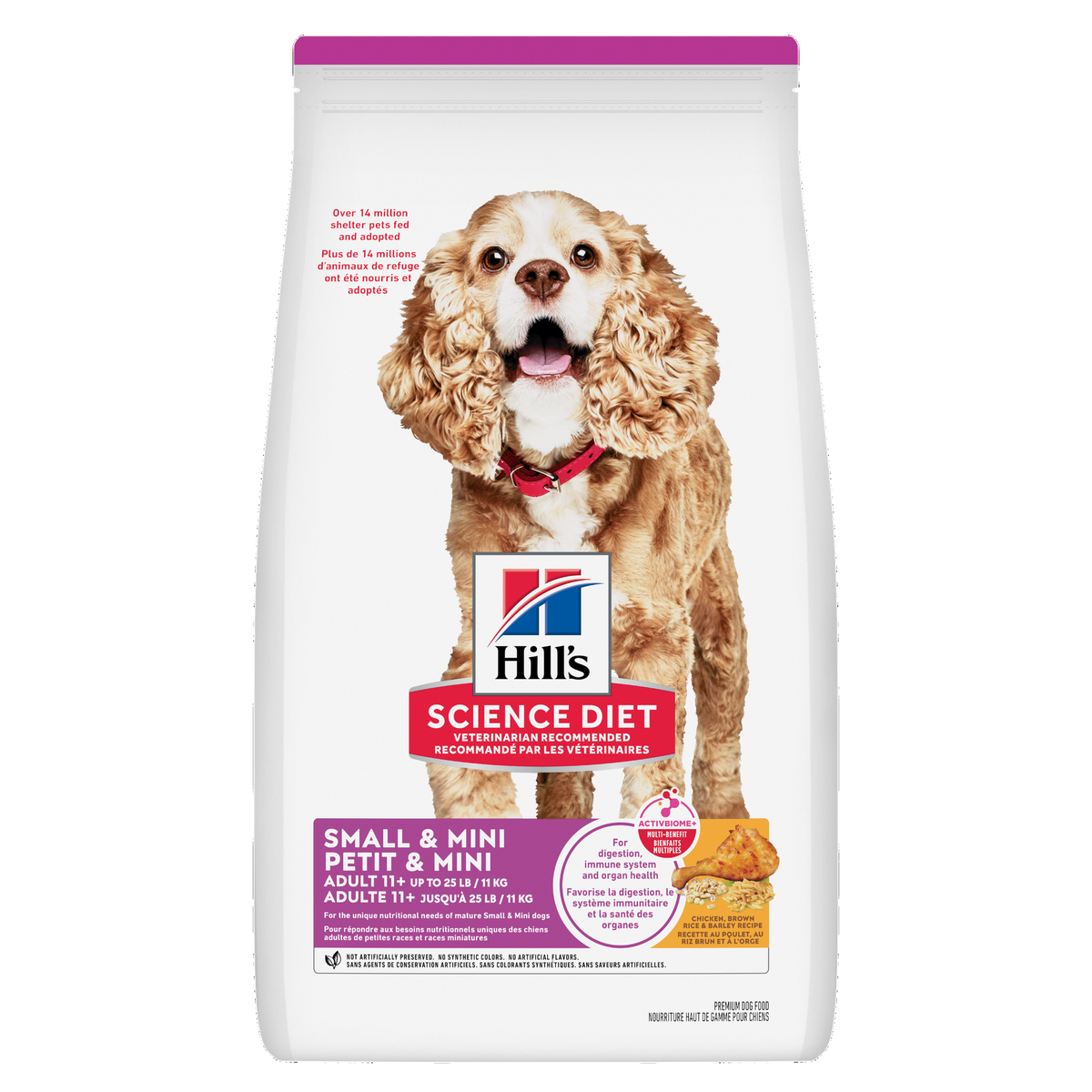 Sénior 11+ petite race poulet, orge et riz - nourriture sèche pour chien