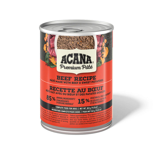 Pâté premium au bœuf - nourriture humide pour chien 363 g
