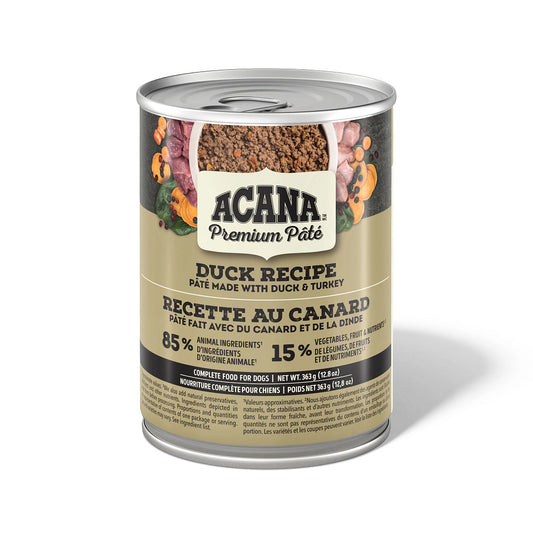 Pâté premium au canard - nourriture humide pour chien 363 g
