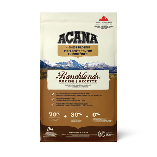Plus forte teneur en protéines Ranchlands - nourriture sèche pour chien