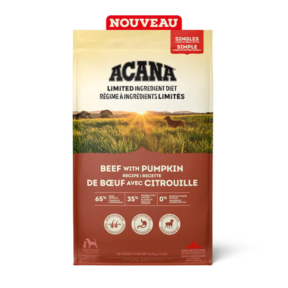 Simple bœuf et citrouille - nourriture sèche pour chien