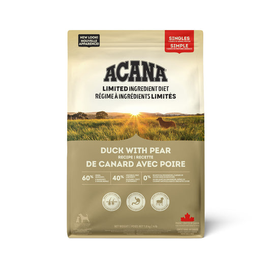 Simple canard et poire - nourriture sèche pour chien