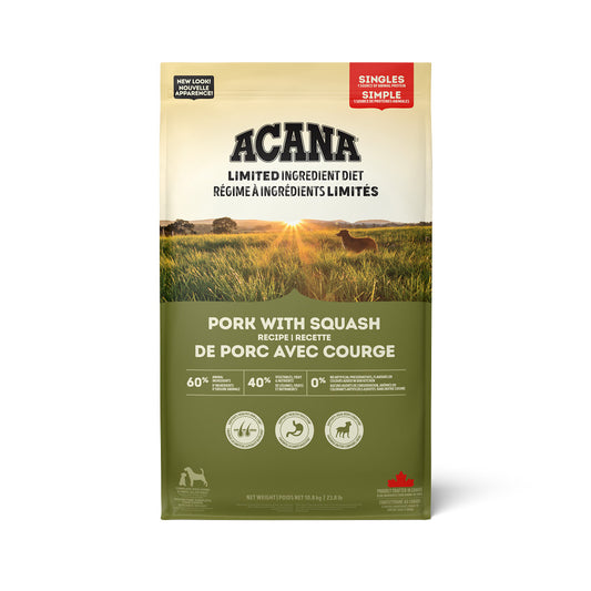 Simple porc et courge - nourriture sèche pour chien