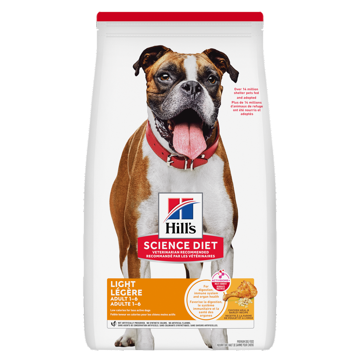 Légère adulte avec poulet et orge - nourriture sèche pour chien 13,61 kg