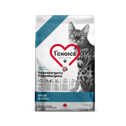 Nourriture pour chat hypoallergène sans grains - Morue