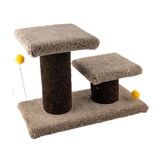 Poteau à griffer 2 tablettes 40 cm (16 po) - griffoir pour chat
