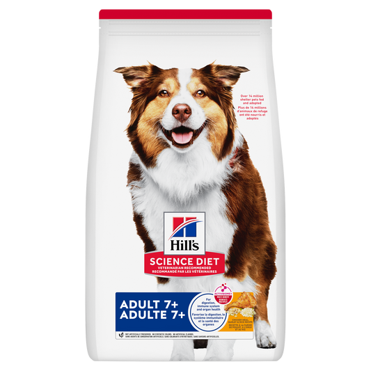 Sénior 7+ poulet, orge et riz - nourriture sèche pour chien 14,97 kg