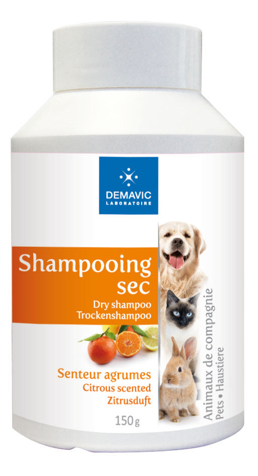 Shampooing sec senteur agrumes - shampooing pour chien et chat