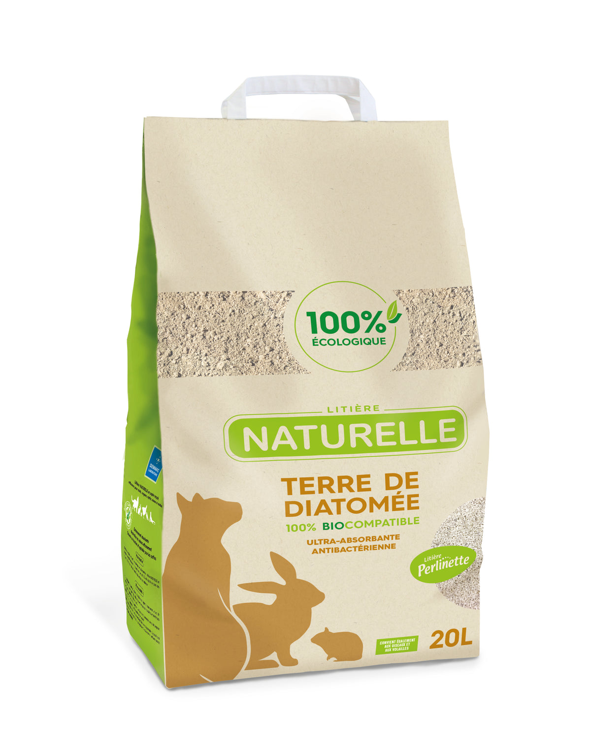 Terre de diatomée 10 kg - litière naturelle pour chat
