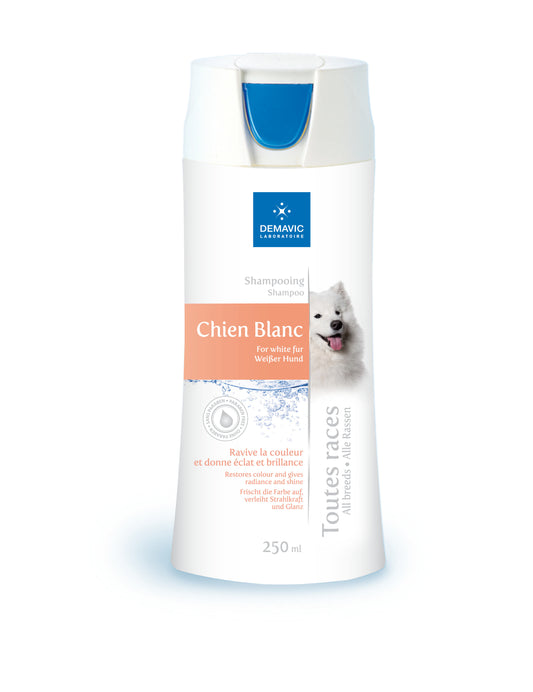 Shampooing chien blanc 250 ml - shampooing pour chien