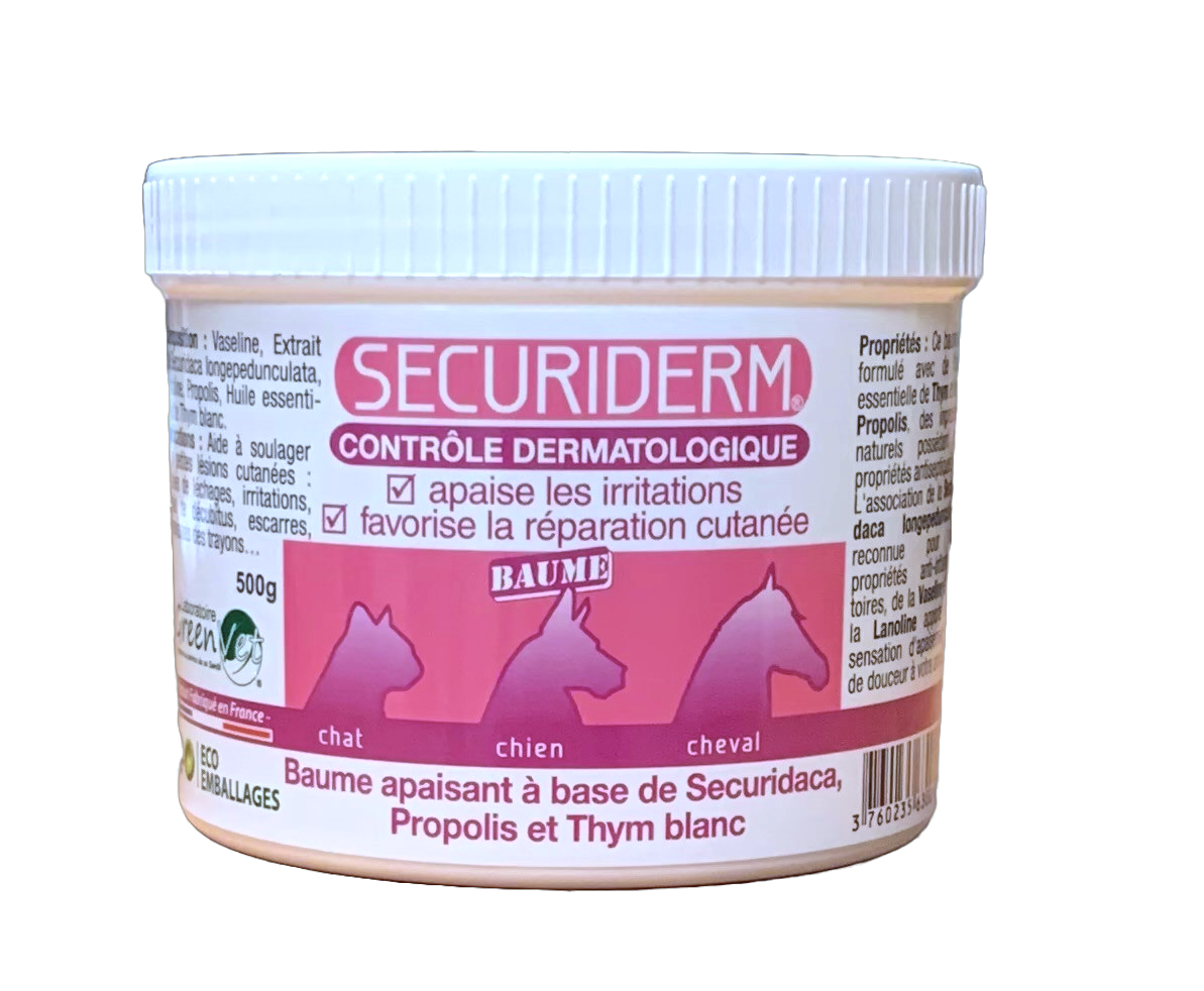 Securiderm baume 500 g - soin de la peau pour cheval