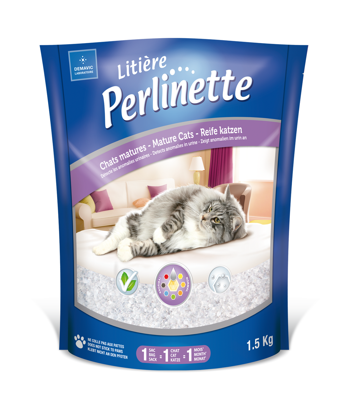 Silice chats santé (matures) 1,5 kg - litière pour chat