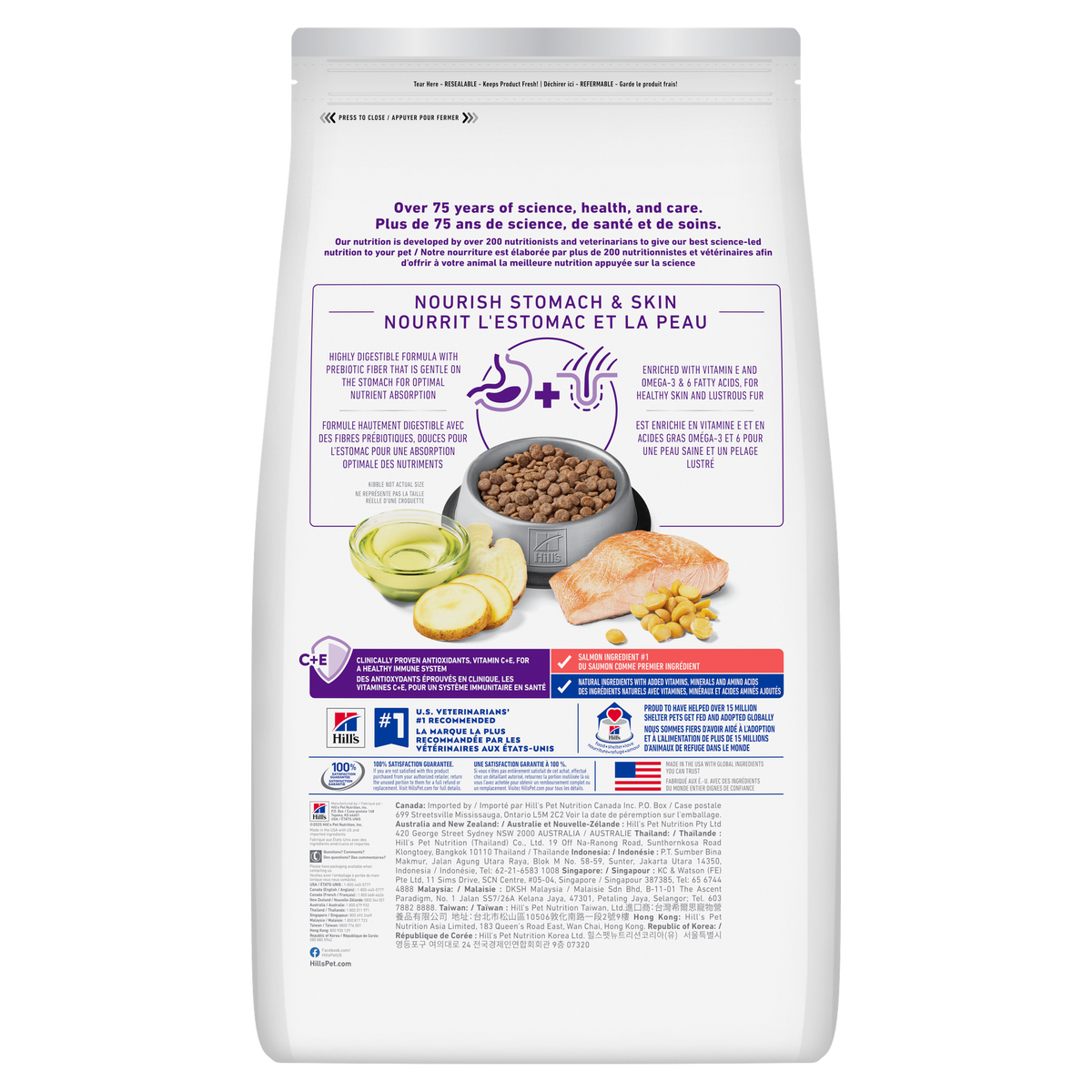 Estomac et peau sensibles adulte sans grains saumon - nourriture sèche pour chat 5,89 kg
