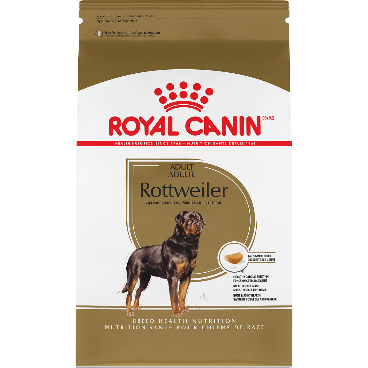 Rottweiler adulte - nourriture sèche pour chien 13,6 kg