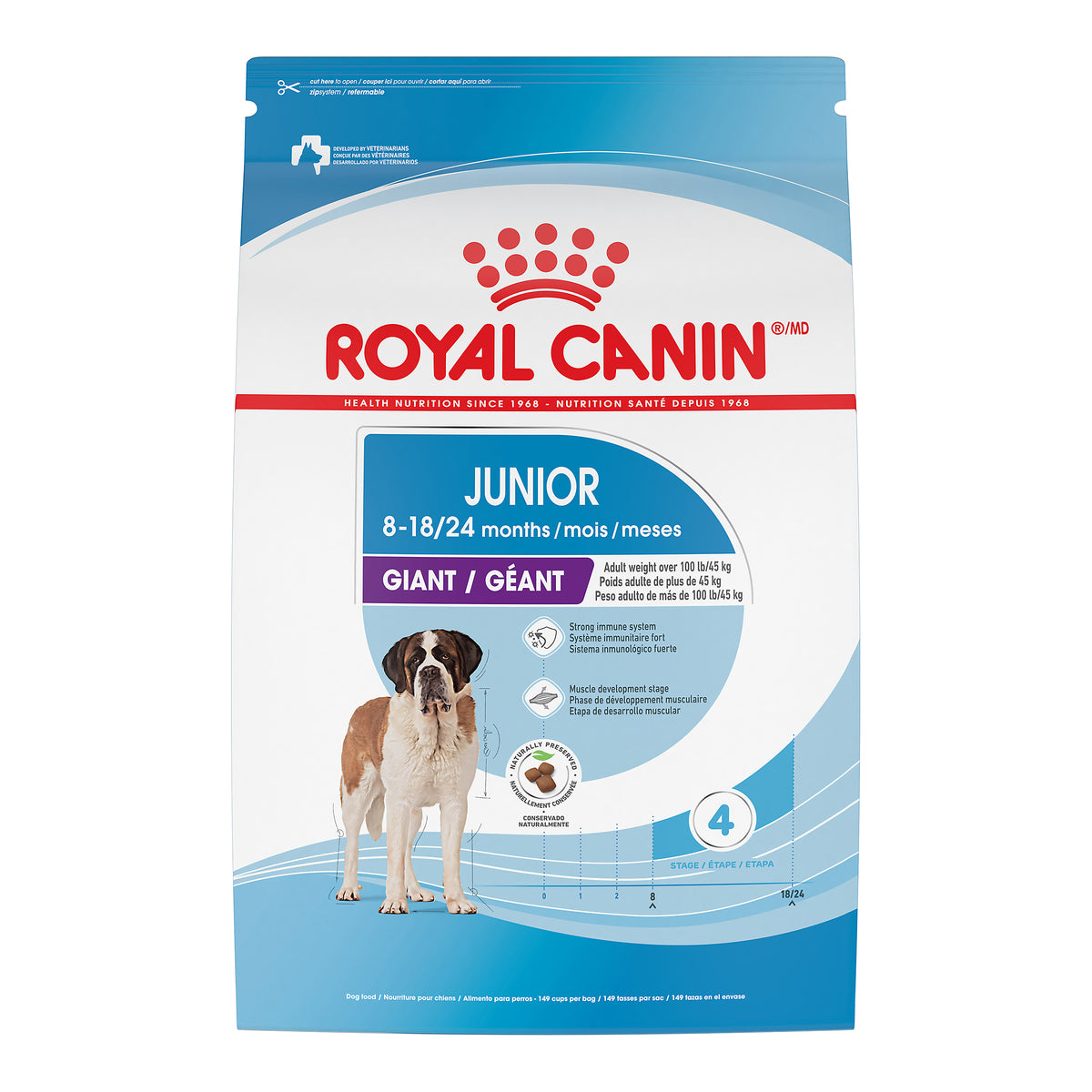 Géant junior - nourriture sèche pour chien 13,6 kg