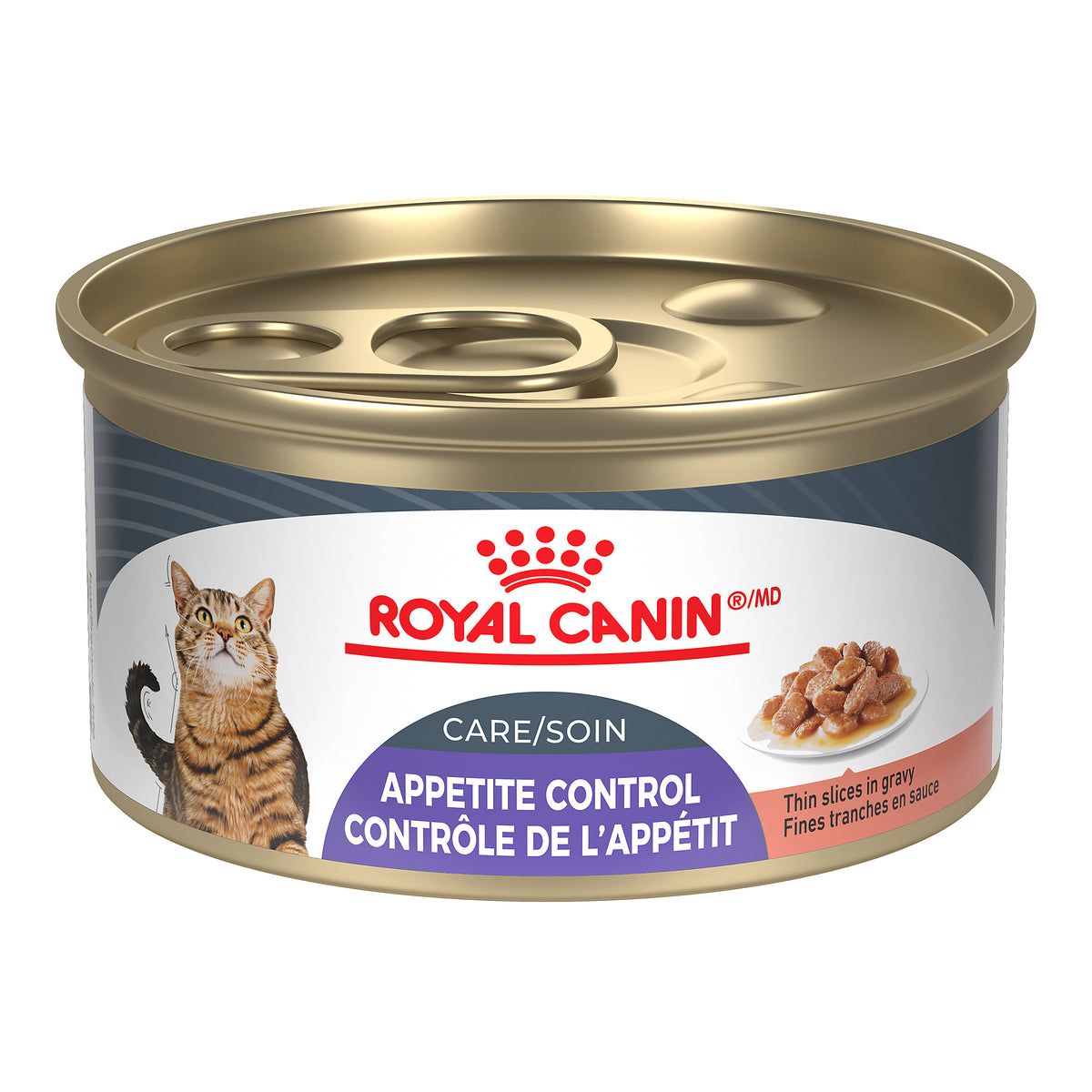Soin contrôle de l'appétit fines tranches en sauce - nourriture humide pour chat 85 g