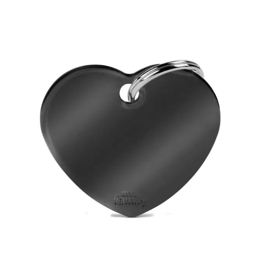Médaille coeur Laiton noir - MyFamily