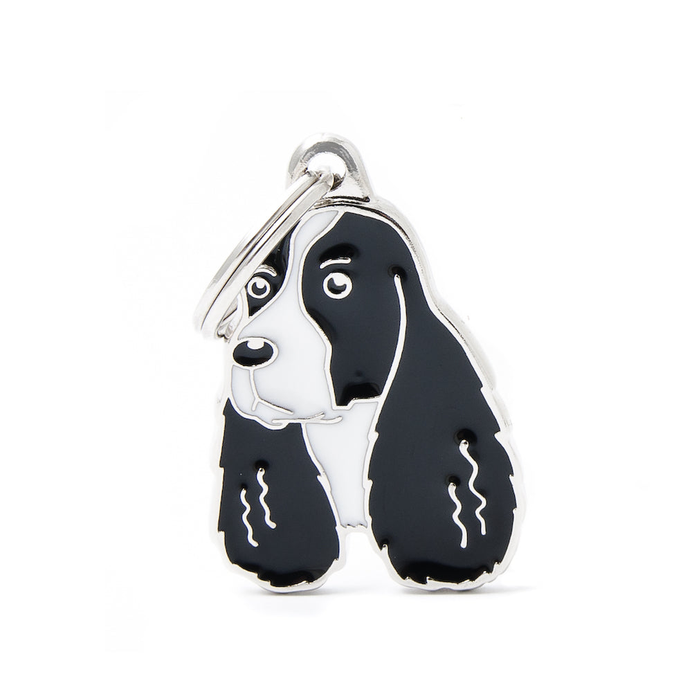 Médaille Springer Spaniel blanc et noir