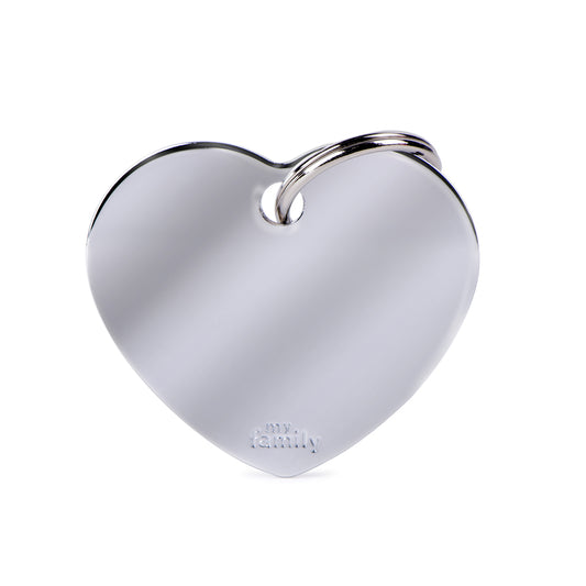 Médaille coeur Chrome - MyFamily