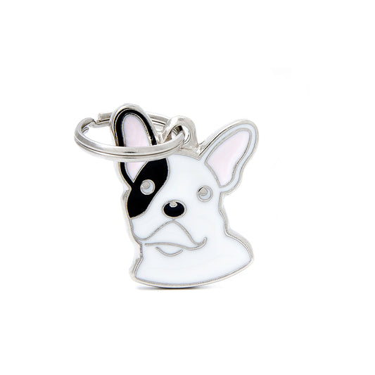 Médaille Bouledogue français blanc