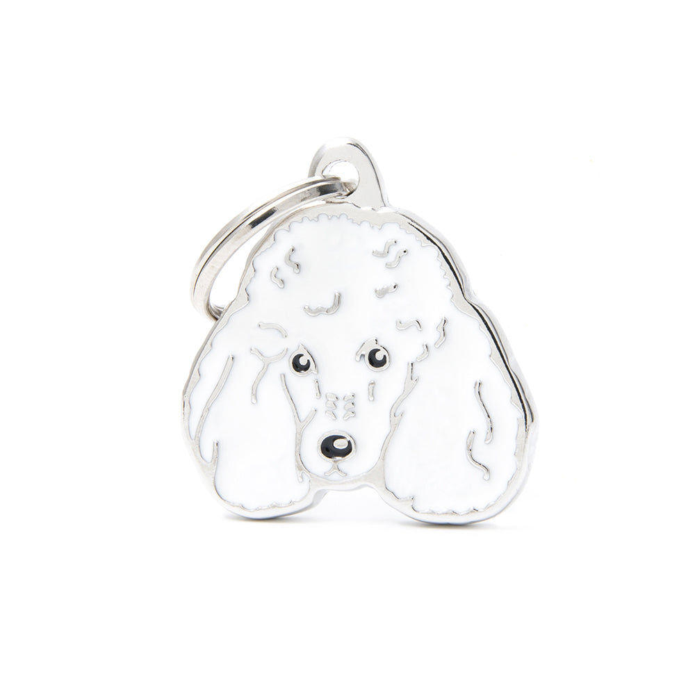Médaille Caniche blanc
