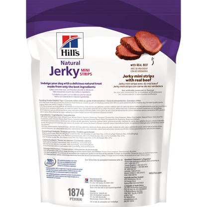 Gâteries naturelles pour chiens Jerky Mini-Strips avec du vrai bœuf 201 g