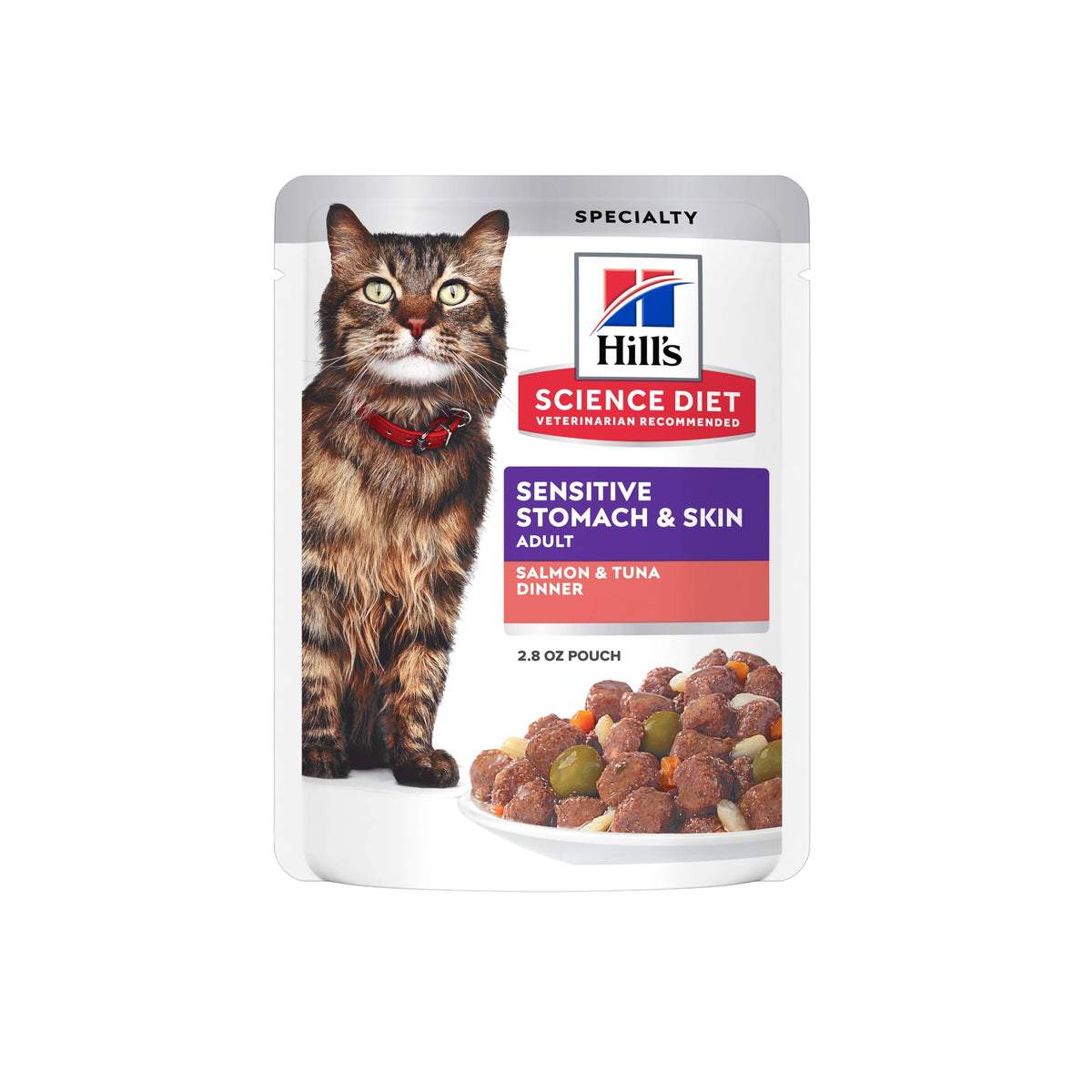 Estomac et peau sensibles adulte souper de saumon et thon - nourriture humide pour chat 79 g