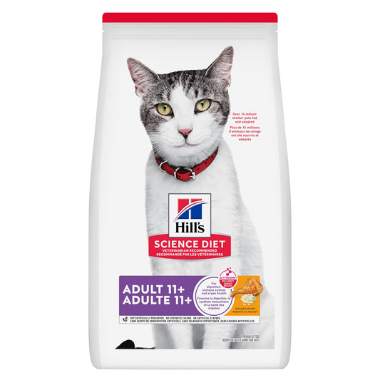 Sénior 11+ poulet - nourriture sèche pour chat 3,18 kg