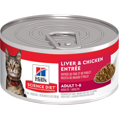 Adulte entrée de foie et poulet - nourriture humide pour chat 156 g