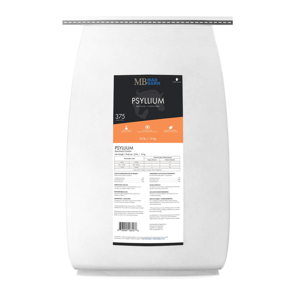 Supplément de psyllium pour cheval - Mad Barn