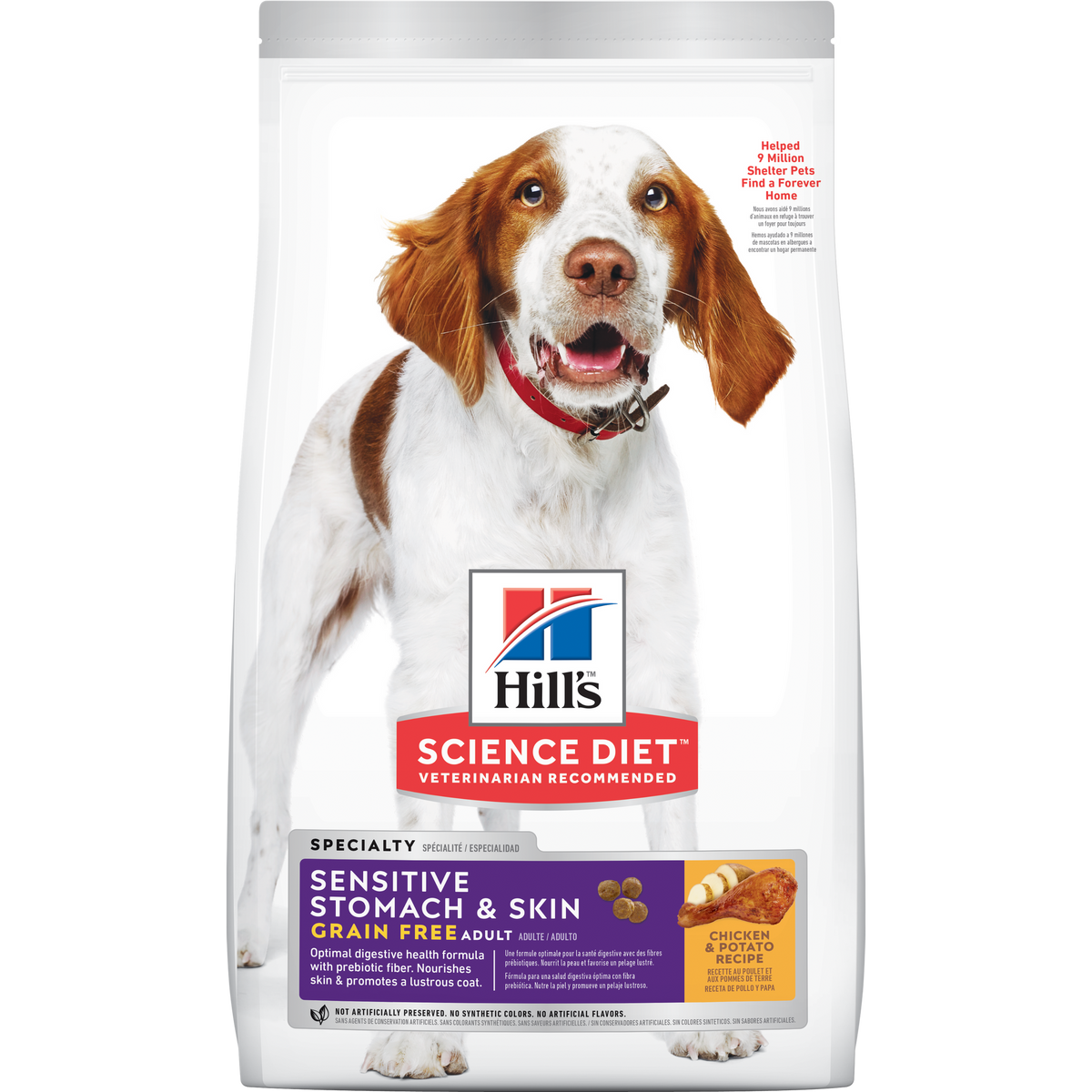 Estomac et peau sensibles adulte poulet sans grains - nourriture sèche pour chien 10,89 kg