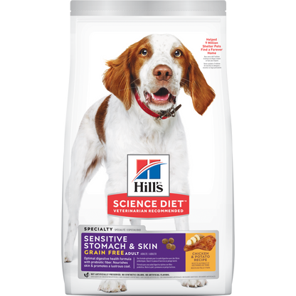 Estomac et peau sensibles adulte poulet sans grains - nourriture sèche pour chien 10,89 kg