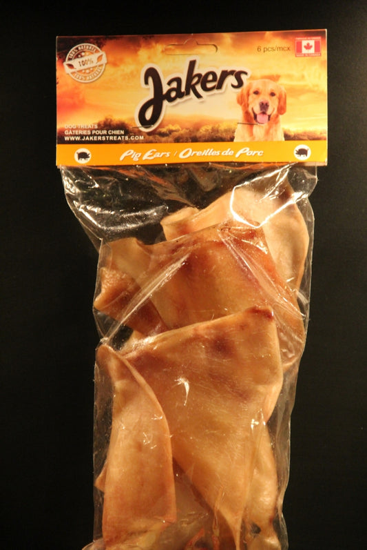 Oreilles de porc pour chien (paquet de 6)